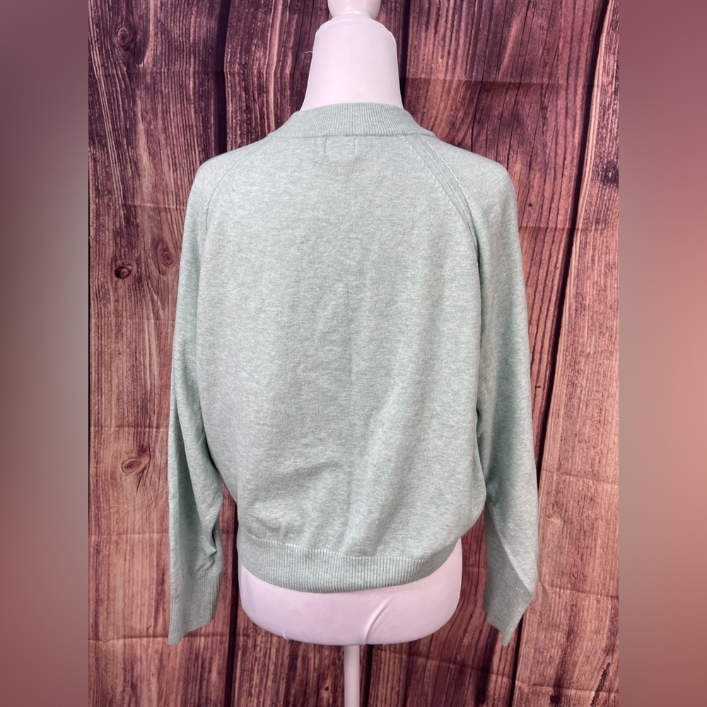 A new day cotton blend aqua pullover crew neck knit sweater women’s size M - Picture 5 of 13